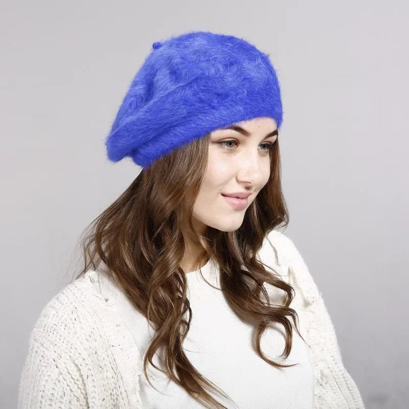 Hat Women Lady Winter Imitation Rabbit Hair Hat New Winter Wool Hat Thickened Warm Knit Hat Hats for Women Hats Cap for Women
