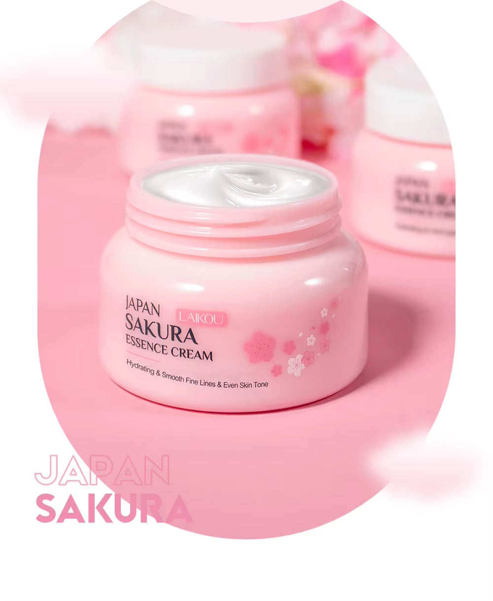 60G Japan Sakura Essence Cream Cherry Blossom Facial Cream Moisturizing Improving Dryness & Roughness Face Skin Care