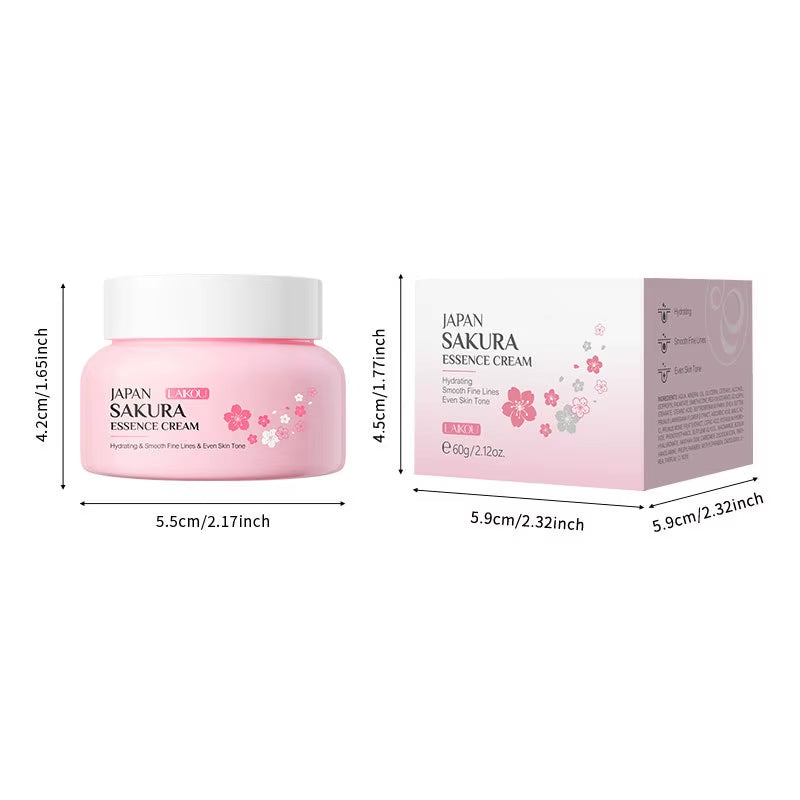 60G Japan Sakura Essence Cream Cherry Blossom Facial Cream Moisturizing Improving Dryness & Roughness Face Skin Care