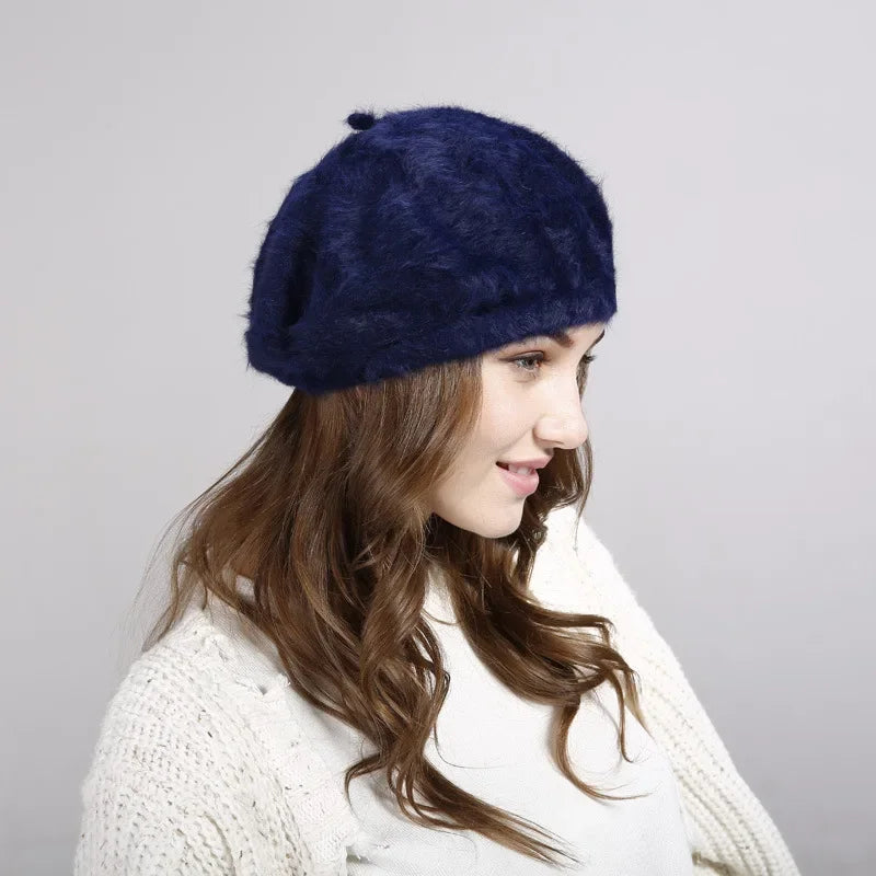Hat Women Lady Winter Imitation Rabbit Hair Hat New Winter Wool Hat Thickened Warm Knit Hat Hats for Women Hats Cap for Women