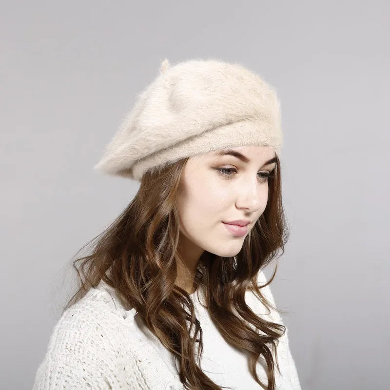 Hat Women Lady Winter Imitation Rabbit Hair Hat New Winter Wool Hat Thickened Warm Knit Hat Hats for Women Hats Cap for Women