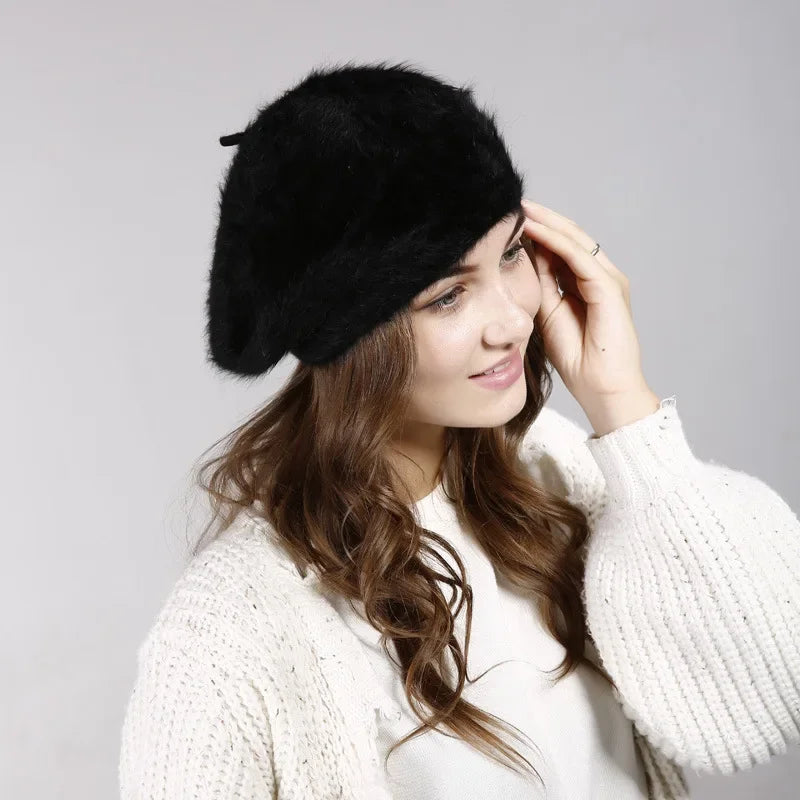 Hat Women Lady Winter Imitation Rabbit Hair Hat New Winter Wool Hat Thickened Warm Knit Hat Hats for Women Hats Cap for Women