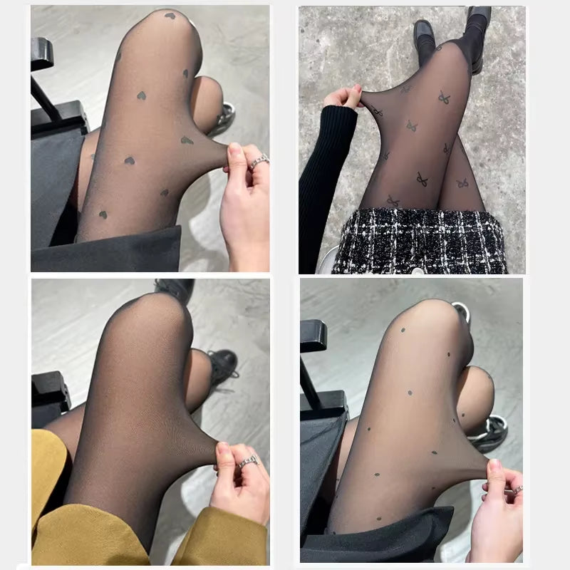 Winter Women Leggings 80/200G Fleece Warm Stockings Skin Effect Tights 2025 Female Print Leggings High-Elastic Thermal Pants