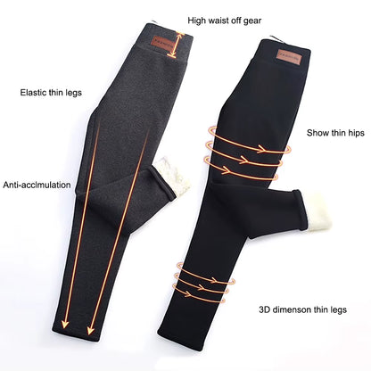 Winter Women Leggings Fleece Lined Velvet Keep Warm Pants High Waist Leggings Women Solid Comfortable Stretchy Thermal plus Size